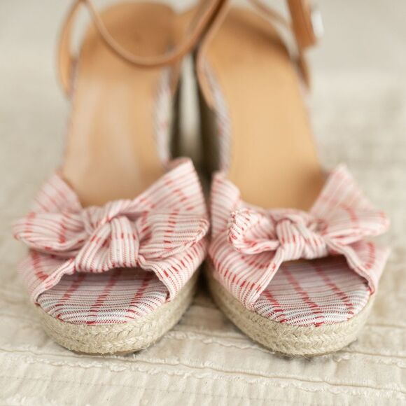 Women's Nautica Curia Red and White Espadrilles with Bow Detail‎ size 9.5 - Picture 9 of 14